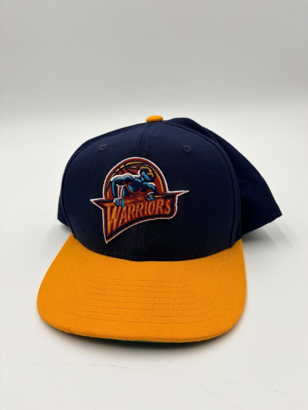 Mitchell & Ness Golden State Warriors Snapback Baseball Hat Men's Navy Yellow
